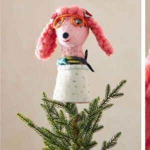 Penelope the poodle pink dog tree topper